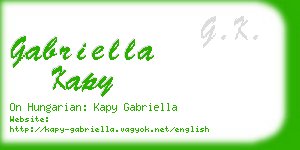 gabriella kapy business card